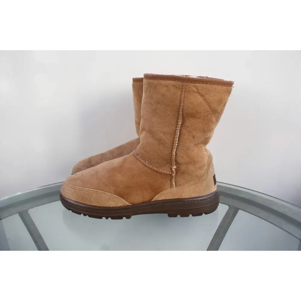 UGG‎ Australia Chestnut Brown Offroader Ultra Short Suede Shearling Shoes Men 10